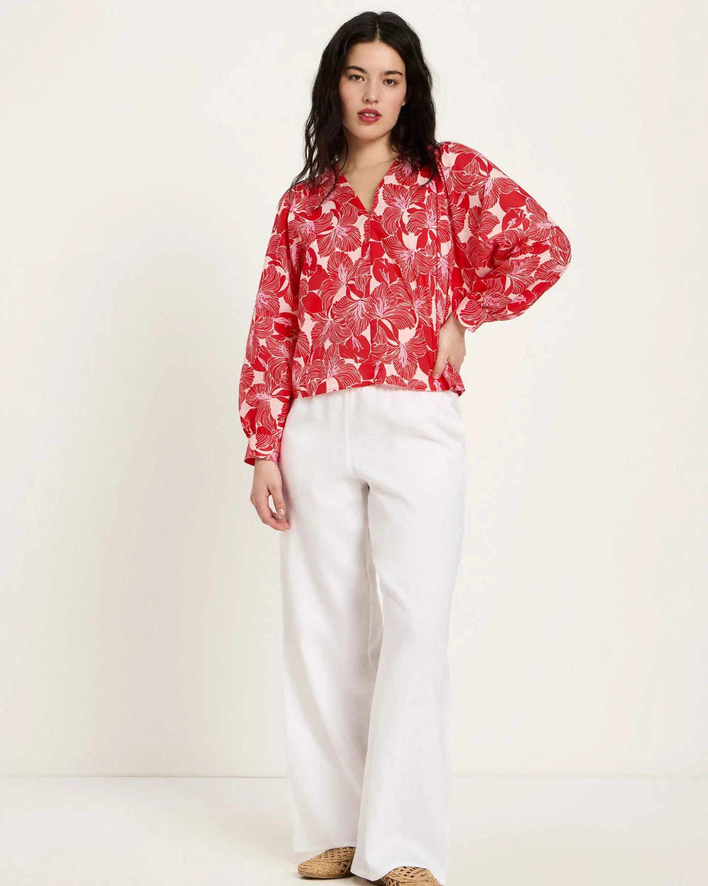 Bluse mit Kräuseln (GOTS) – Ansicht 3