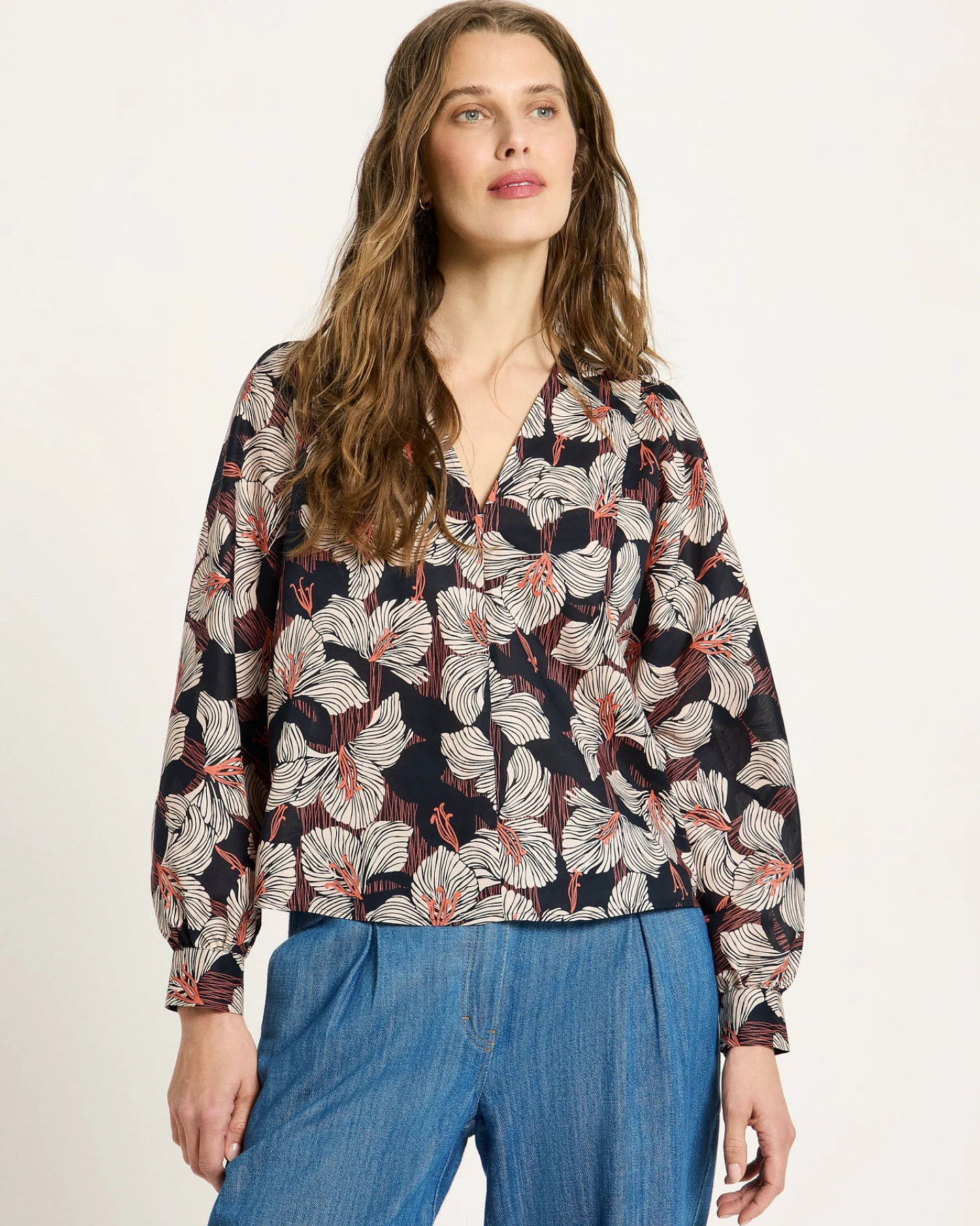 Bluse mit Kräuseln (GOTS) – Ansicht 4