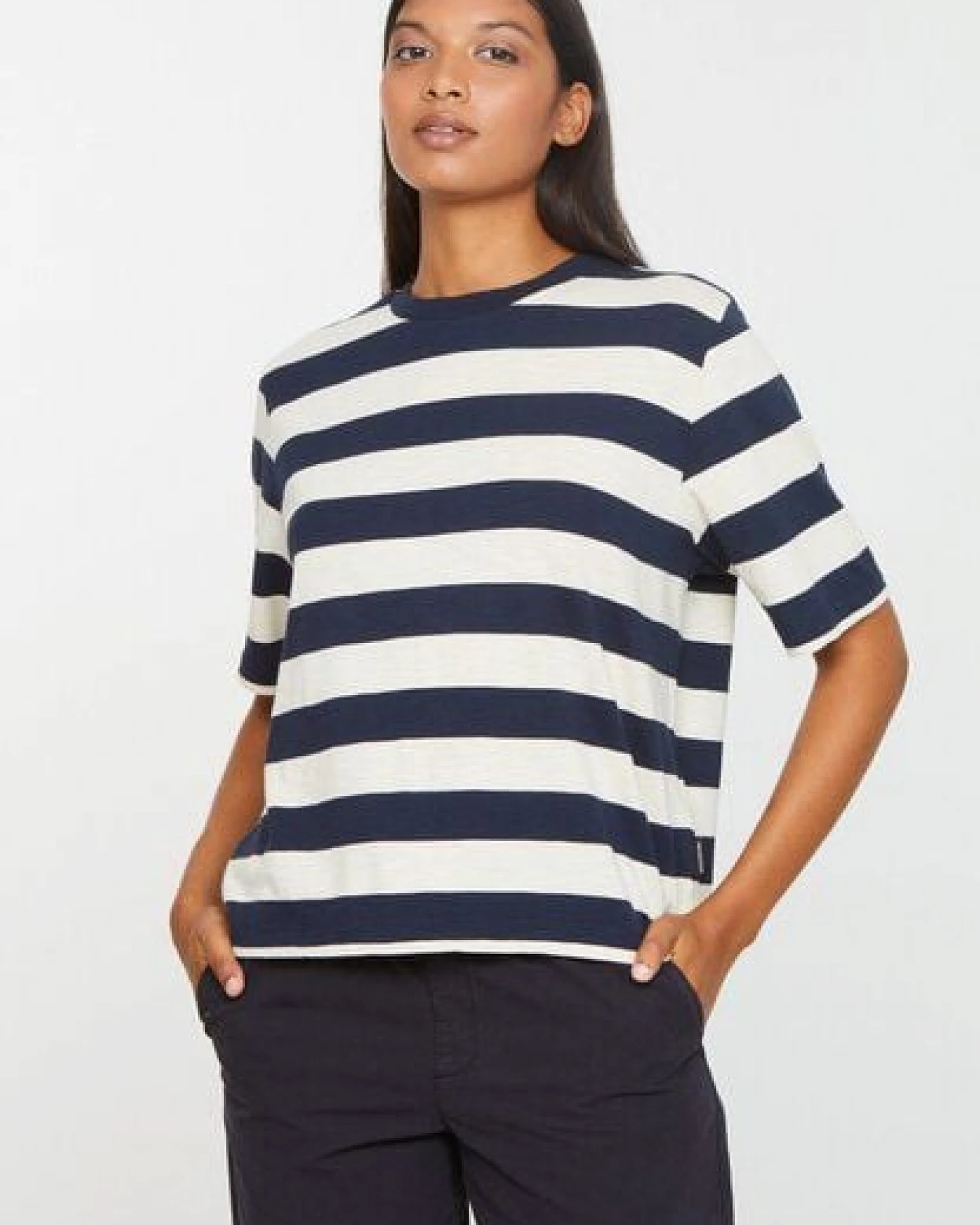 Damen T-Shirt aus Bio-Baumwolle - AZOLLA STRIPES - recolution – Ansicht 4