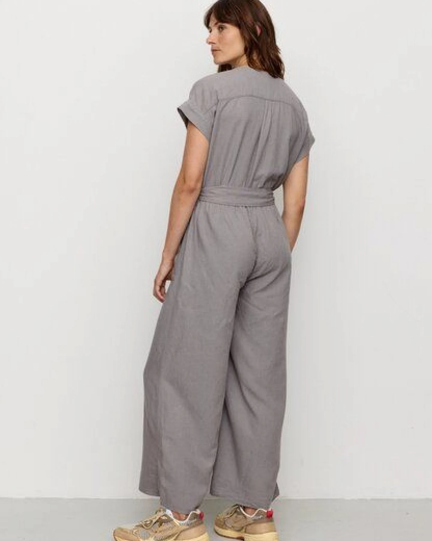 Damen Jumpsuit aus Leinen und LENZING ECOVERO Viskose Mix - DIANELLA - recolution – Ansicht 4
