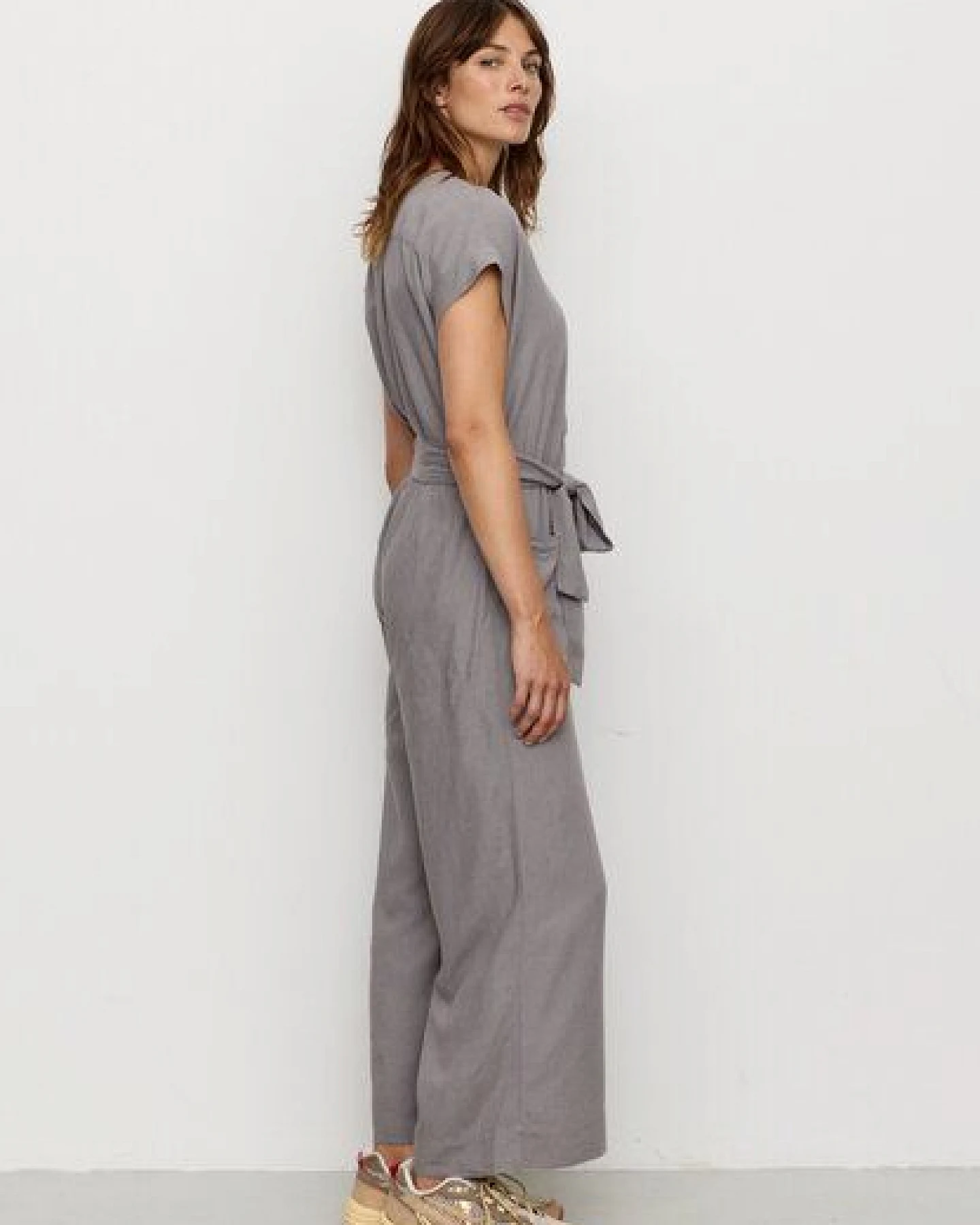 Damen Jumpsuit aus Leinen und LENZING ECOVERO Viskose Mix - DIANELLA - recolution – Ansicht 3