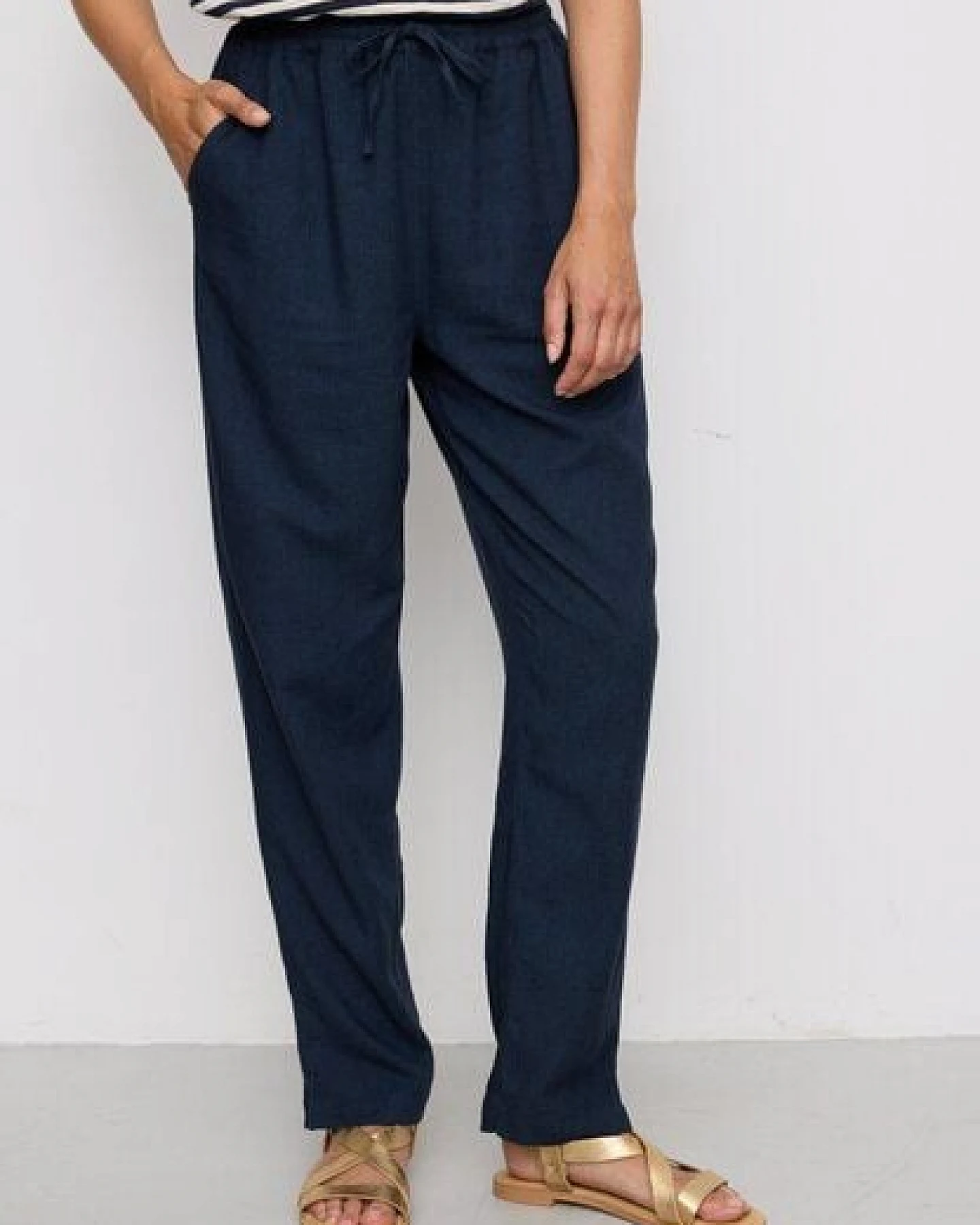 Damen Hose aus Leinen und LENZING ECOVERO Viskose Mix - MOONFLOWER - recolution – Ansicht 3