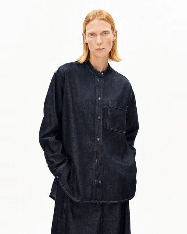 ARMEDANGELS LOOSE DENIM Damen Bluse aus Bio-Baumwoll Mix