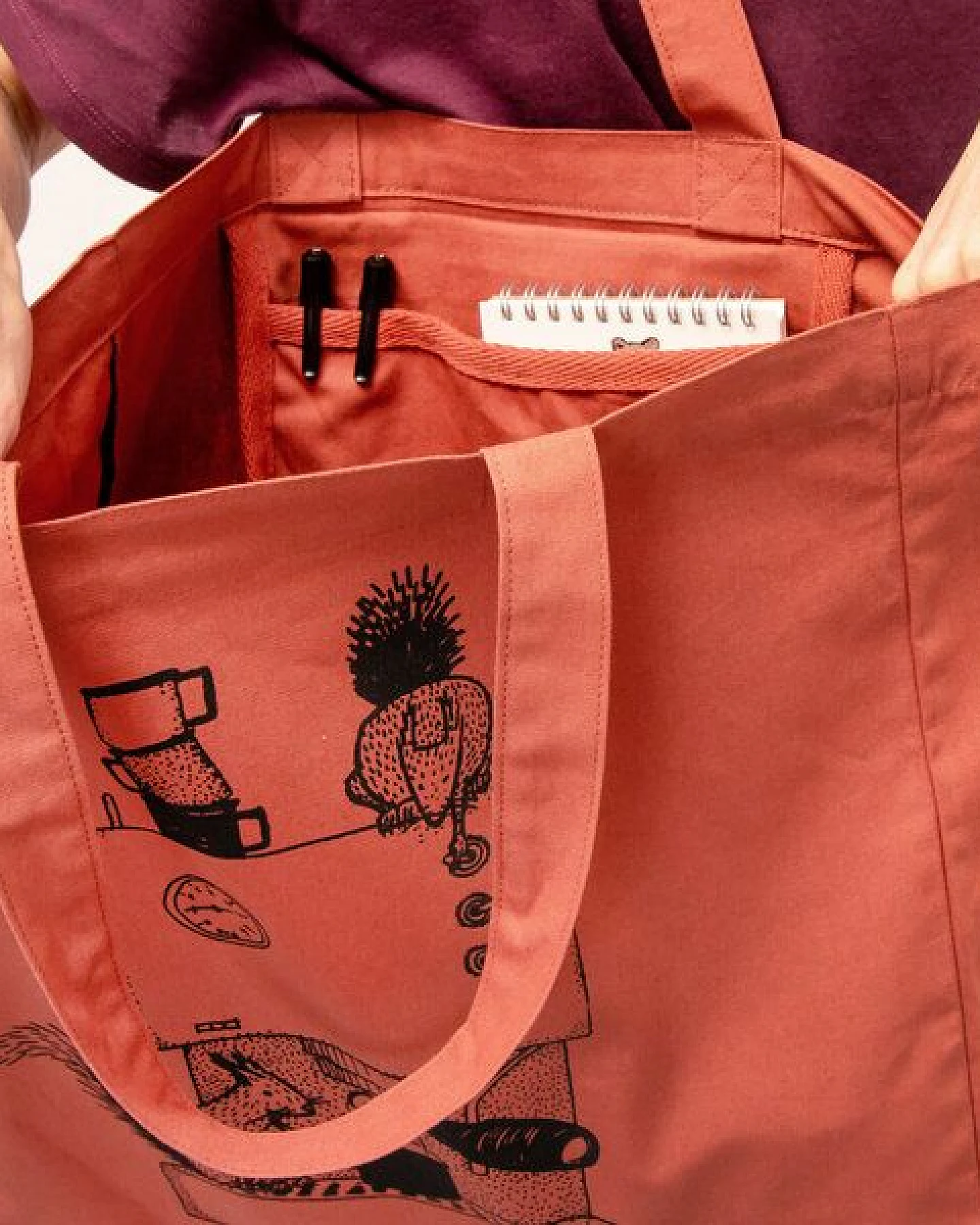 Cmig Kaffeehörnchen Tote Bag / Jutebeutel mit Kaffe und Eichhörnchen – Ansicht 2