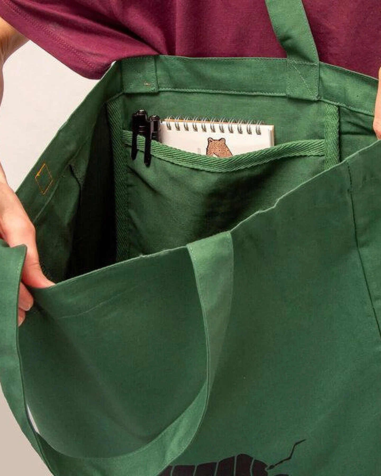 Cmig Assel Tasche / Jutebeutel in bottle green – Ansicht 2