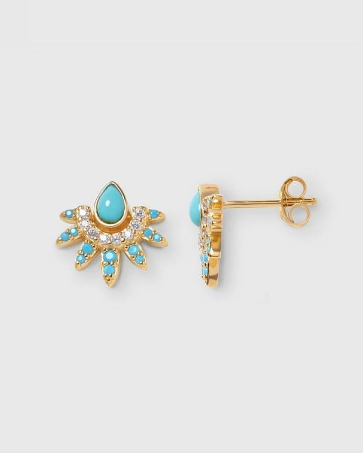fejn jewelry Ohrstecker 'sparkle sun' in Sonnenform