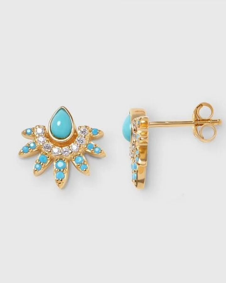 fejn jewelry Ohrstecker 'sparkle sun' in Sonnenform