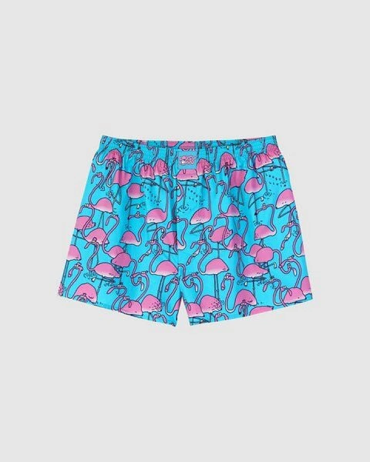 Lousy Livin Weite Boxershorts FLAMINGO aus 100% Bio-Baumwolle
