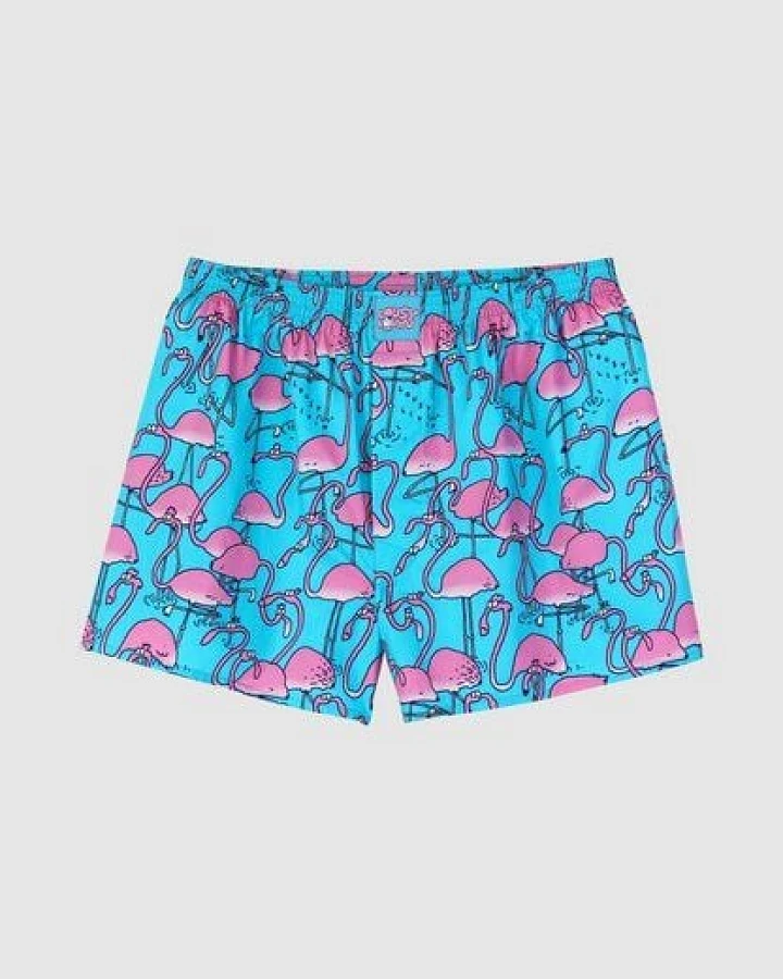 Lousy Livin Weite Boxershorts FLAMINGO aus 100% Bio-Baumwolle