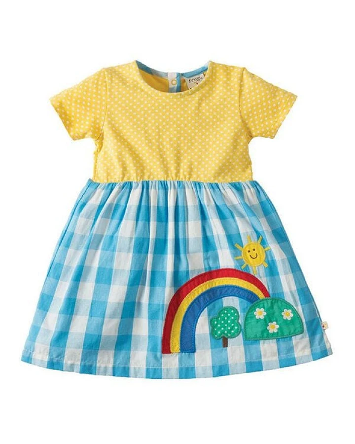 Frugi Kleid Regenbogen - Little Zennor Dress Rainbow