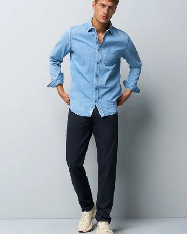M 5 BY MEYER Chino in Mikro Struktur