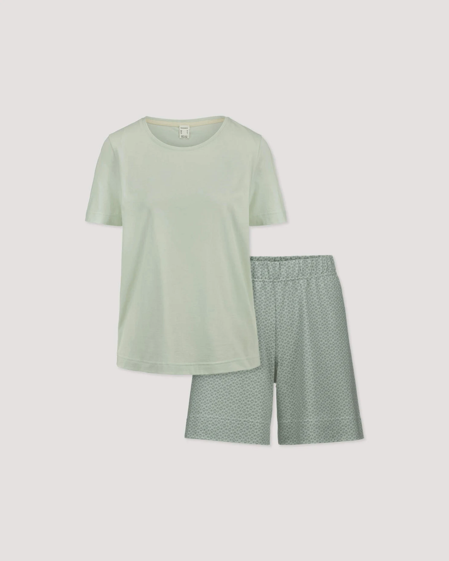 hessnatur Damen Pyjama PURE COTTON aus Bio-Baumwolle - grün - Größe 34 – Ansicht 3