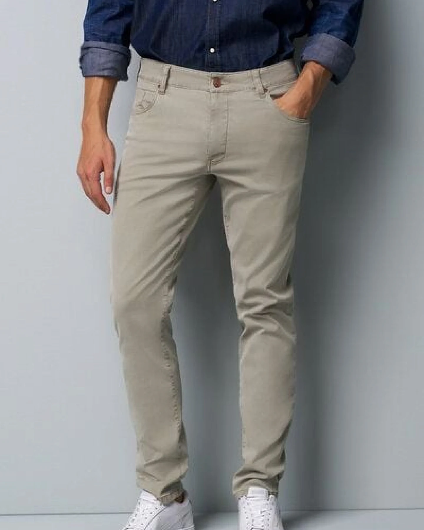 M 5 BY MEYER Baumwolle-Tencel Microstruktur Five Pocket – Ansicht 2