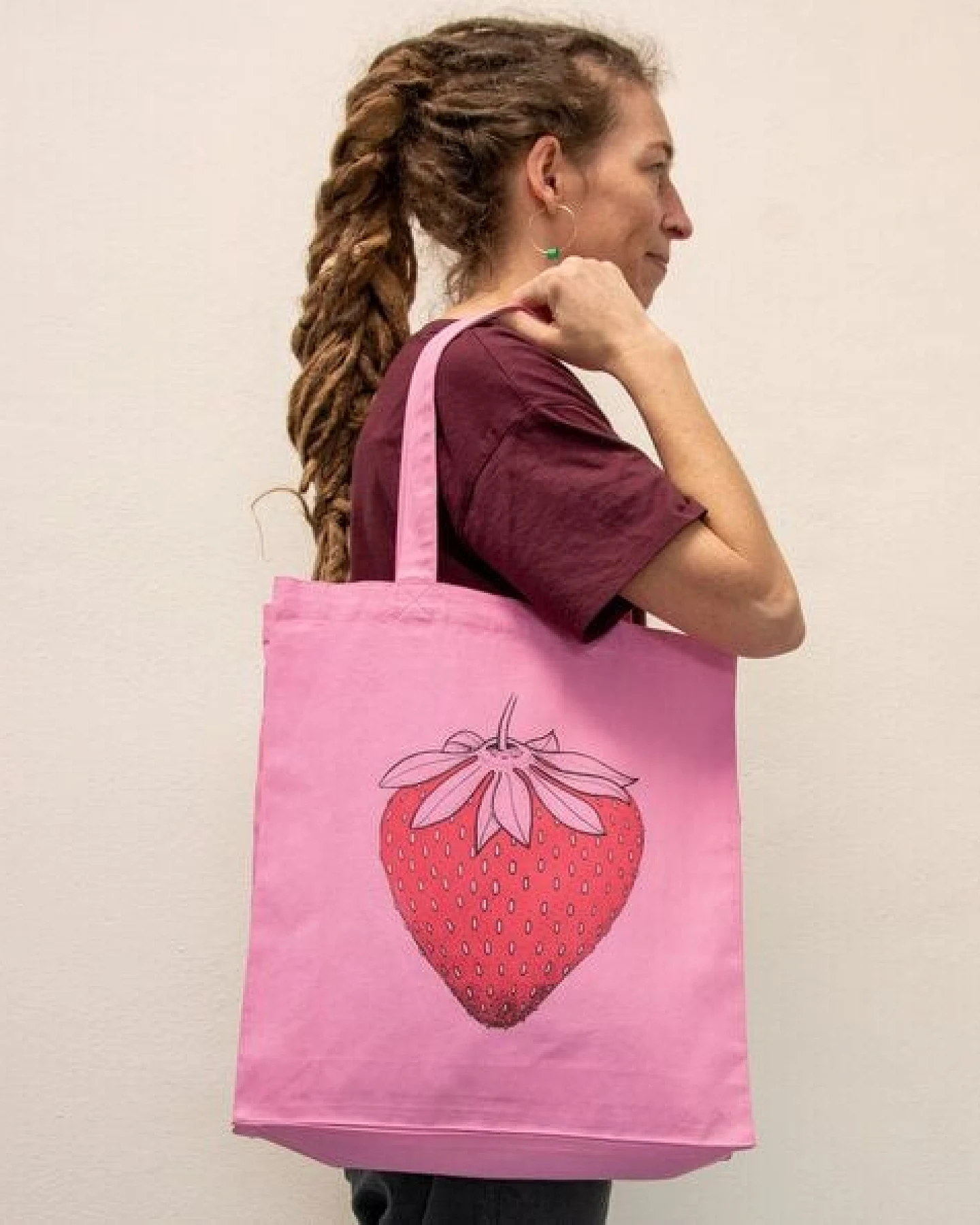 Cmig Erdbeer Tote Bag / Jute-Beutel – Ansicht 4