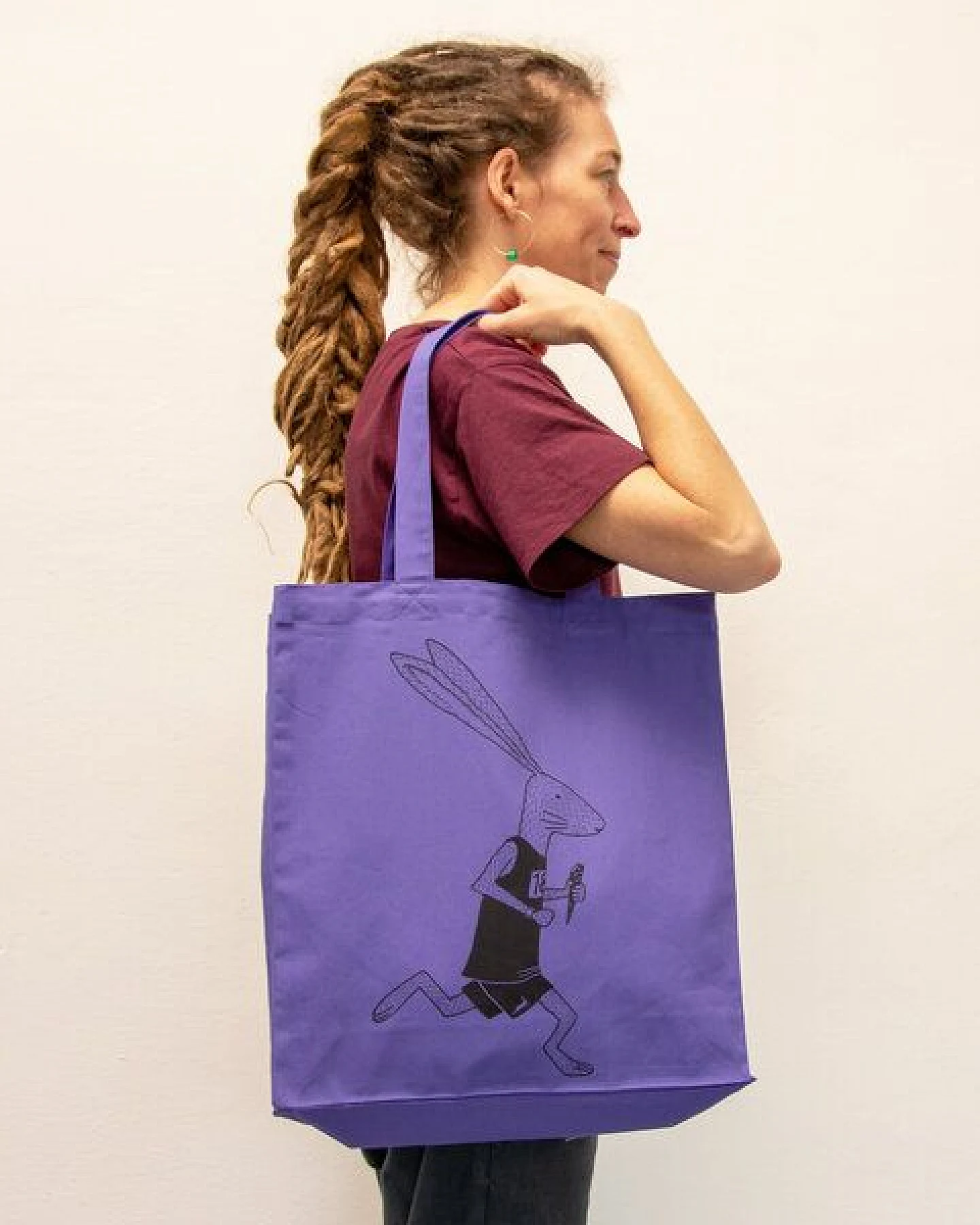 Cmig Laufhase Tasche / Jutebeutel für Läuferinnen mit Hase – Ansicht 4