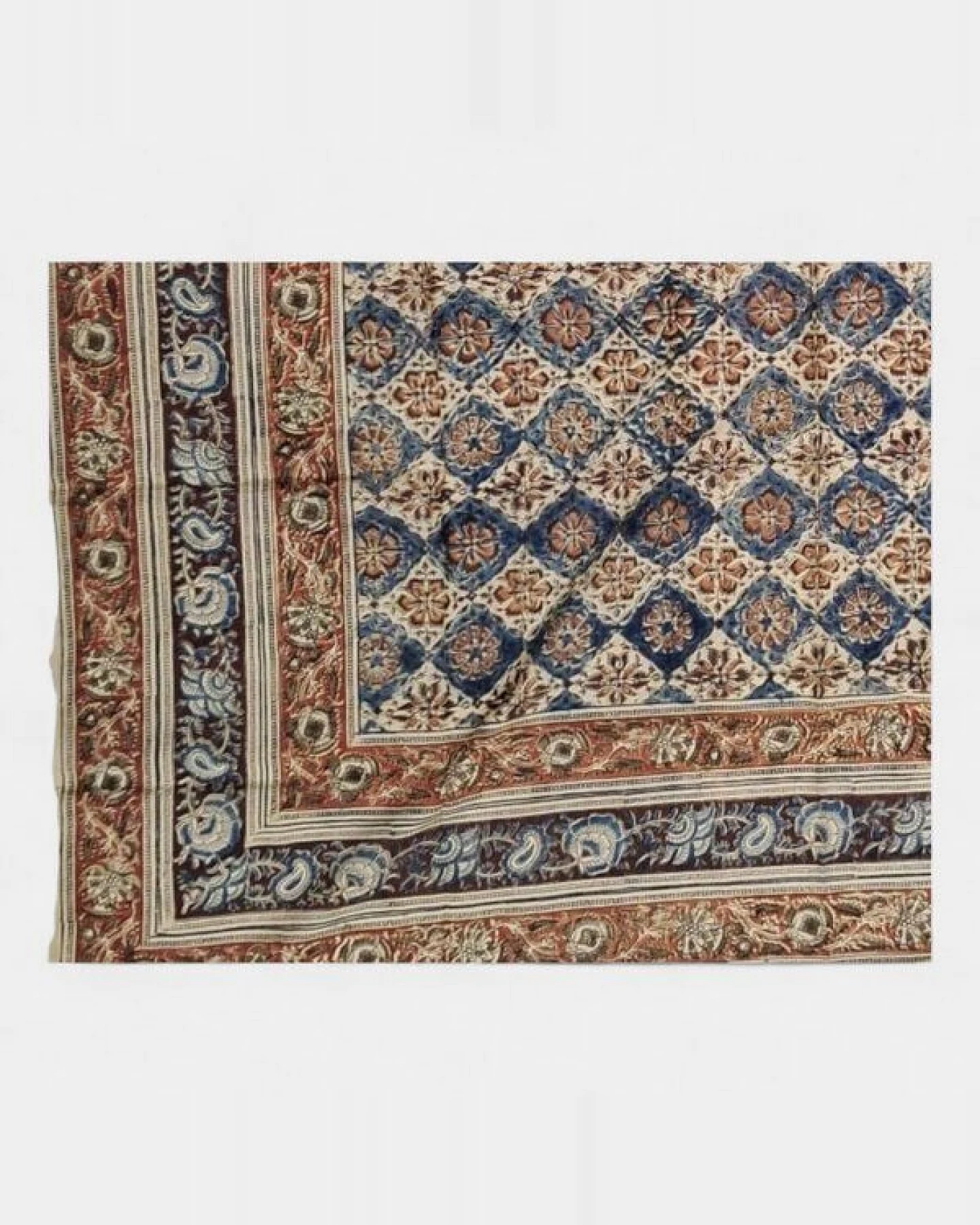 Der Lindwurm Kalamkari- Tuch (110x110 cm), Handdruck mit Pflanzenfarben – Ansicht 2