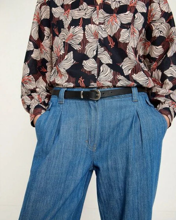 LANIUS Skinny Gürtel aus vegetabil gegerbtem Leder