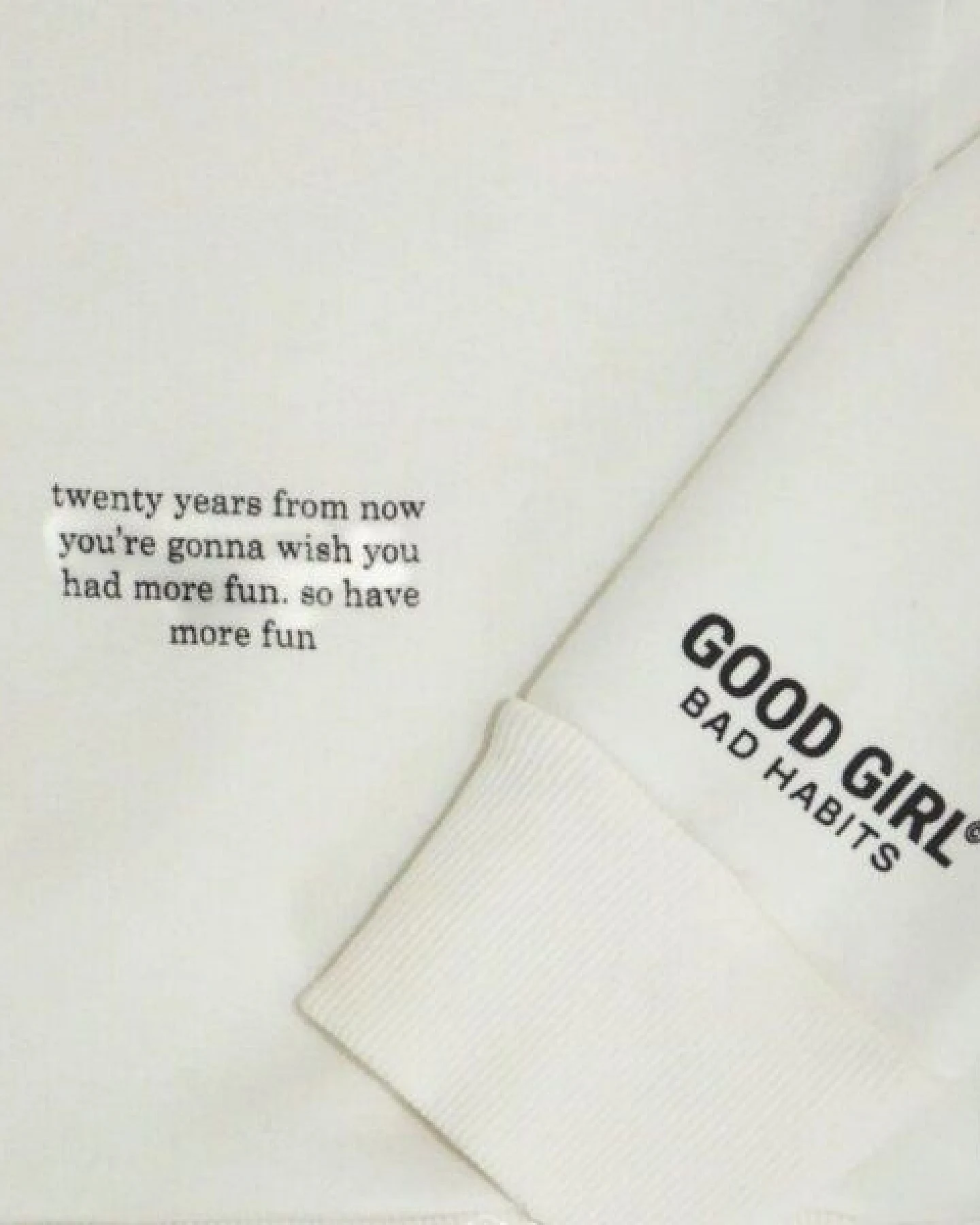 GOOD GIRL BAD HABITS Crop Hoodie "TWENTY YEARS FROM NOW" – Ansicht 3