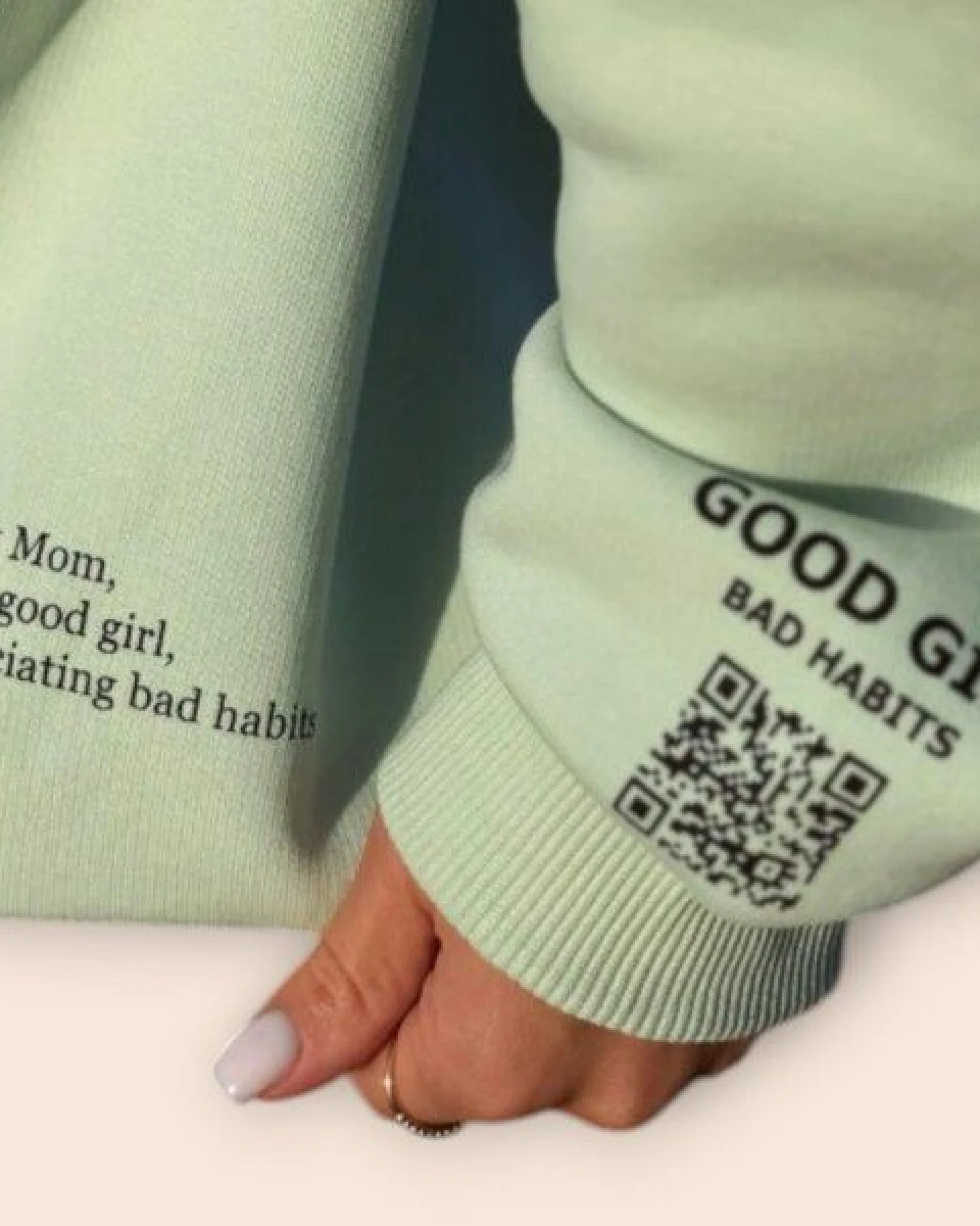 GOOD GIRL BAD HABITS Hoodie mit Reißverschluss "GGBH" – Ansicht 3