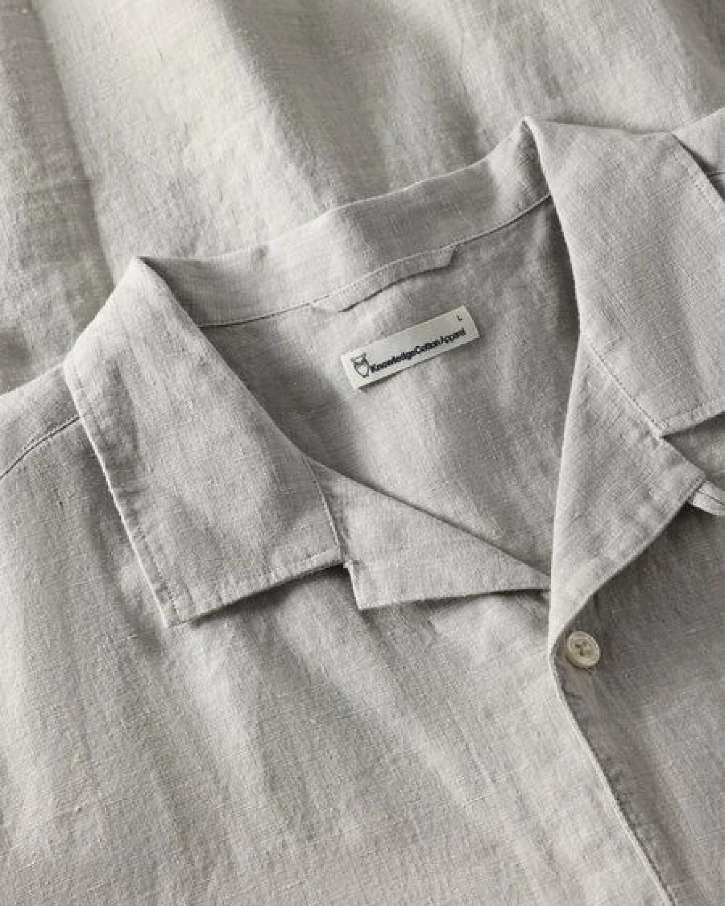 KnowledgeCotton Apparel Kurzarm-Hemd Relaxed Linen – Ansicht 3