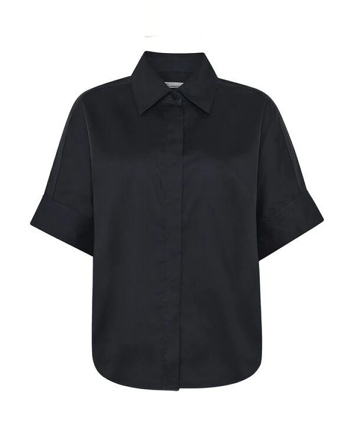 KnowledgeCotton Apparel Kurzarm-Hemd Relaxed