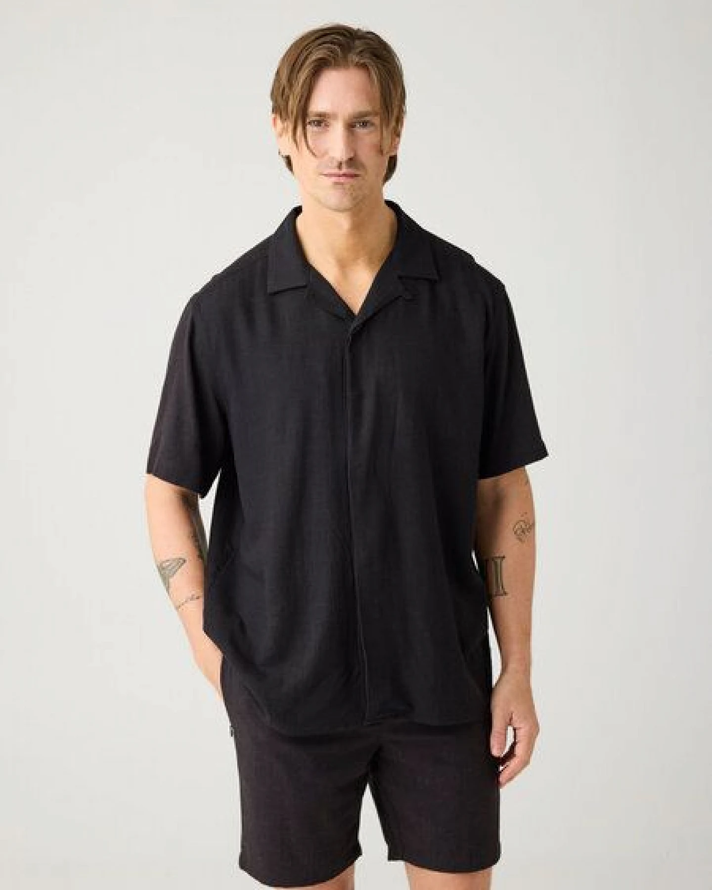 KnowledgeCotton Apparel Kurzarm-Hemd Relaxed – Ansicht 3