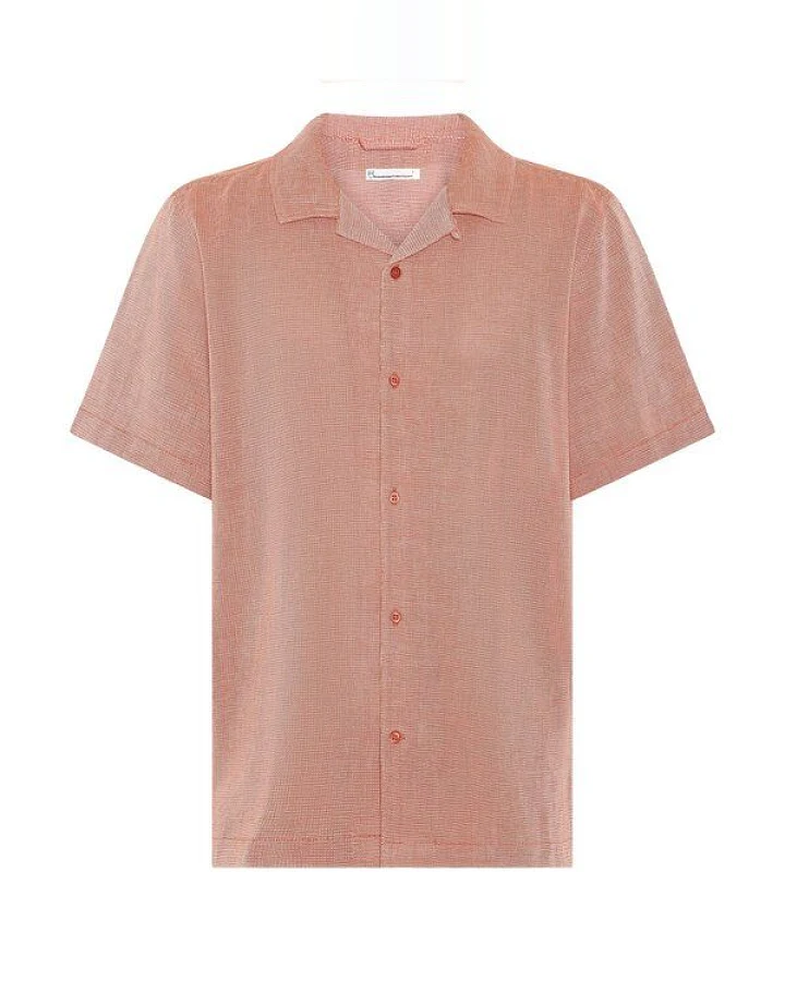 KnowledgeCotton Apparel Kurzarm-Hemd Relaxed
