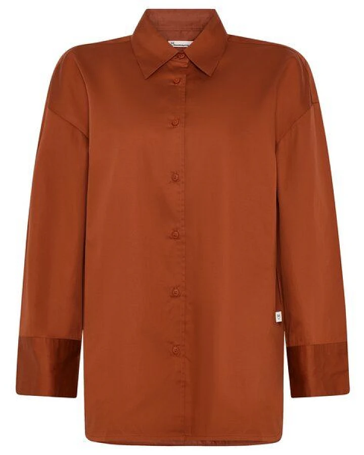 KnowledgeCotton Apparel Langarm-Bluse Dew relaxed