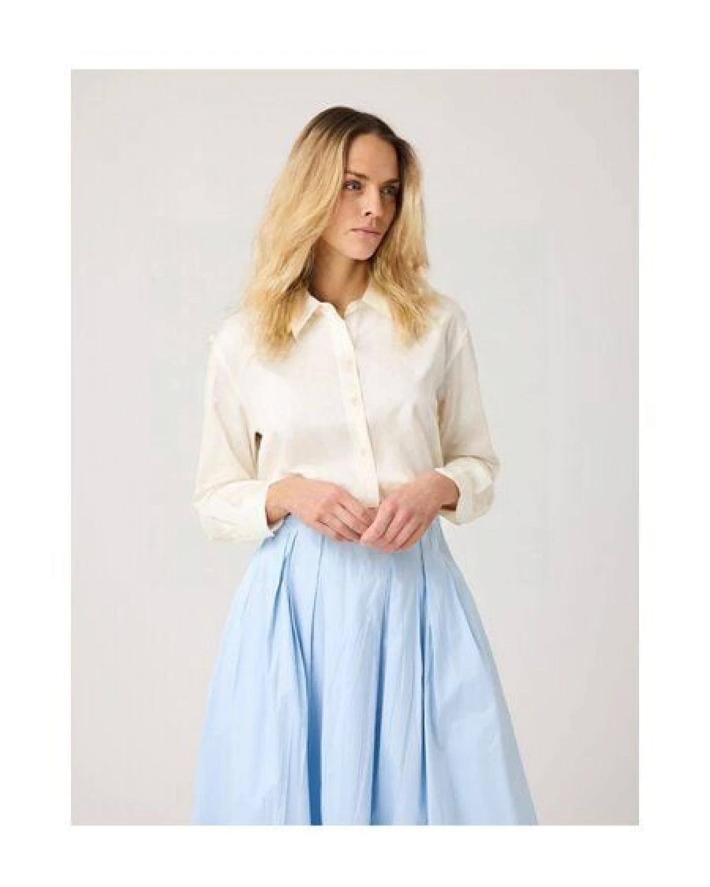 KnowledgeCotton Apparel Langarm-Bluse Dew relaxed – Ansicht 4