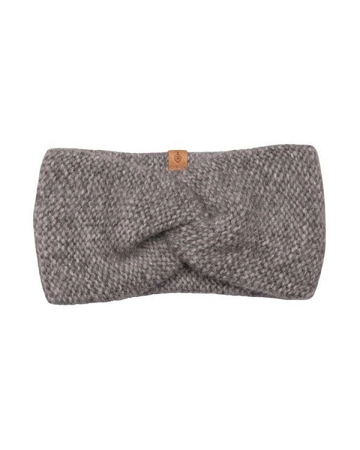 pure pure Stirnband mit Baby Alpaka Wolle grau-melange