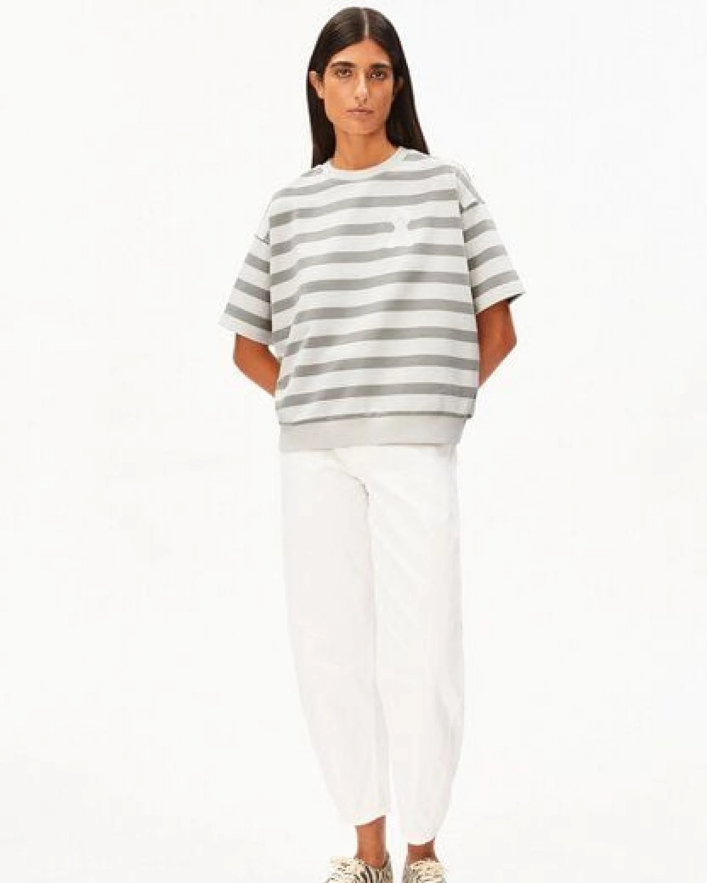 ARMEDANGELS BAMIKAA STRIPE Damen Sweatshirt aus 100% Bio-Baumwolle – Ansicht 4