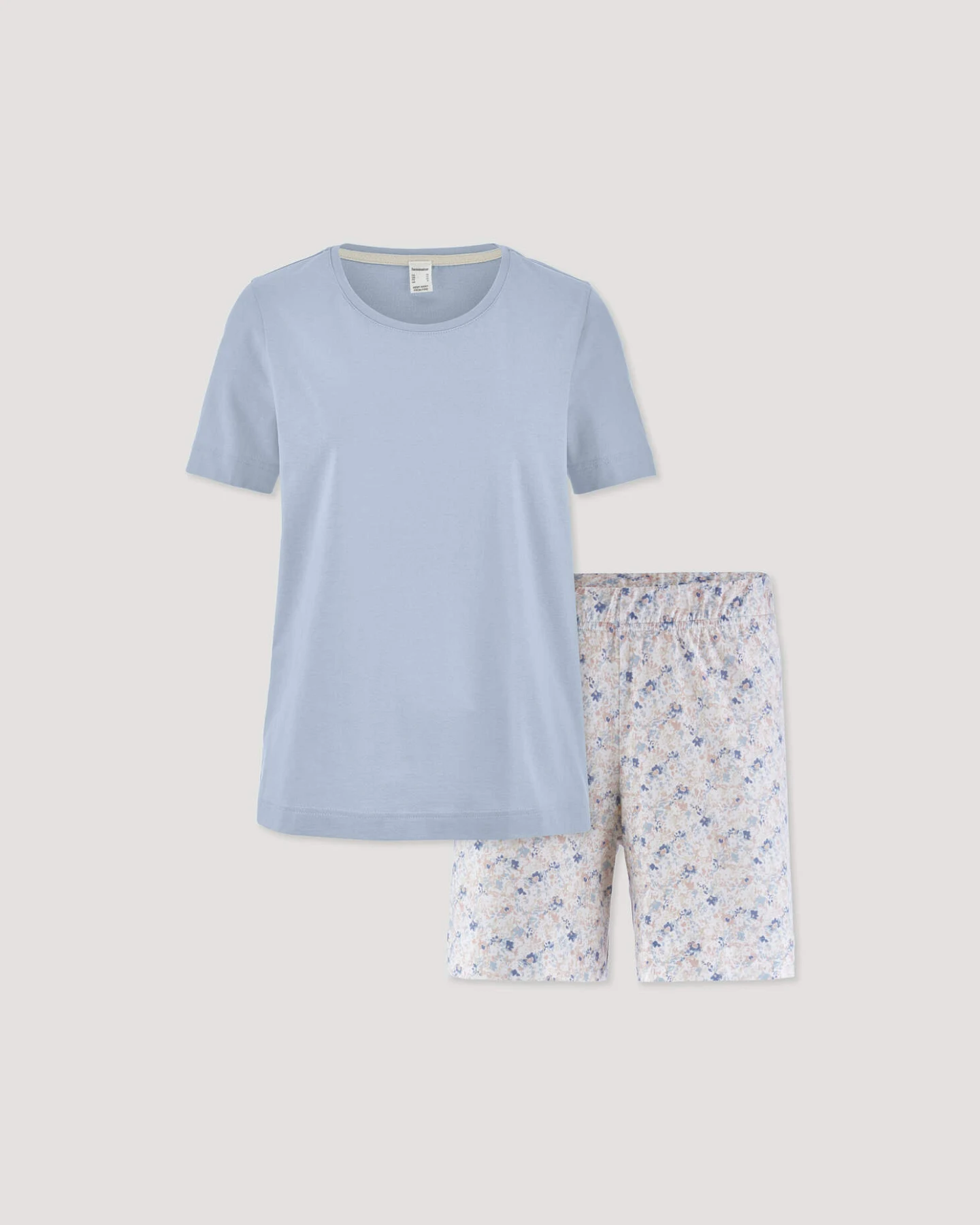 hessnatur Damen Pyjama PURE COTTON aus Bio-Baumwolle - blau - Größe 34 – Ansicht 3