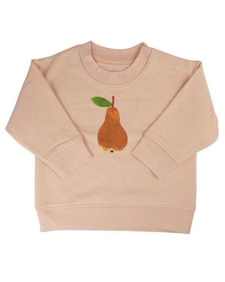 Meladi Kinder Baby - Sweater aus Biobaumwolle - Birne auf Creme Latte