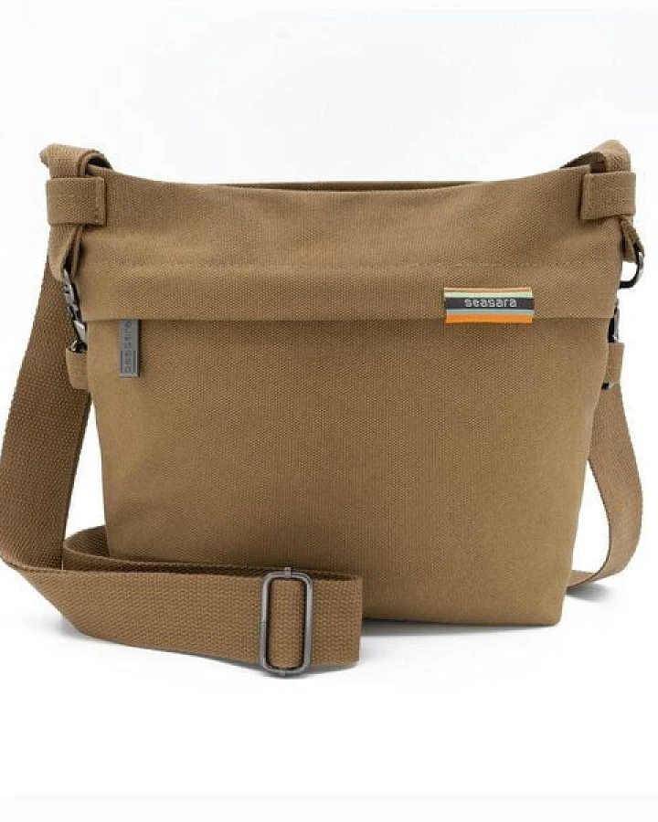 seasara Tasche Umhängetasche aus Bio-Baumwolle (Canvas), navy blue oder camel