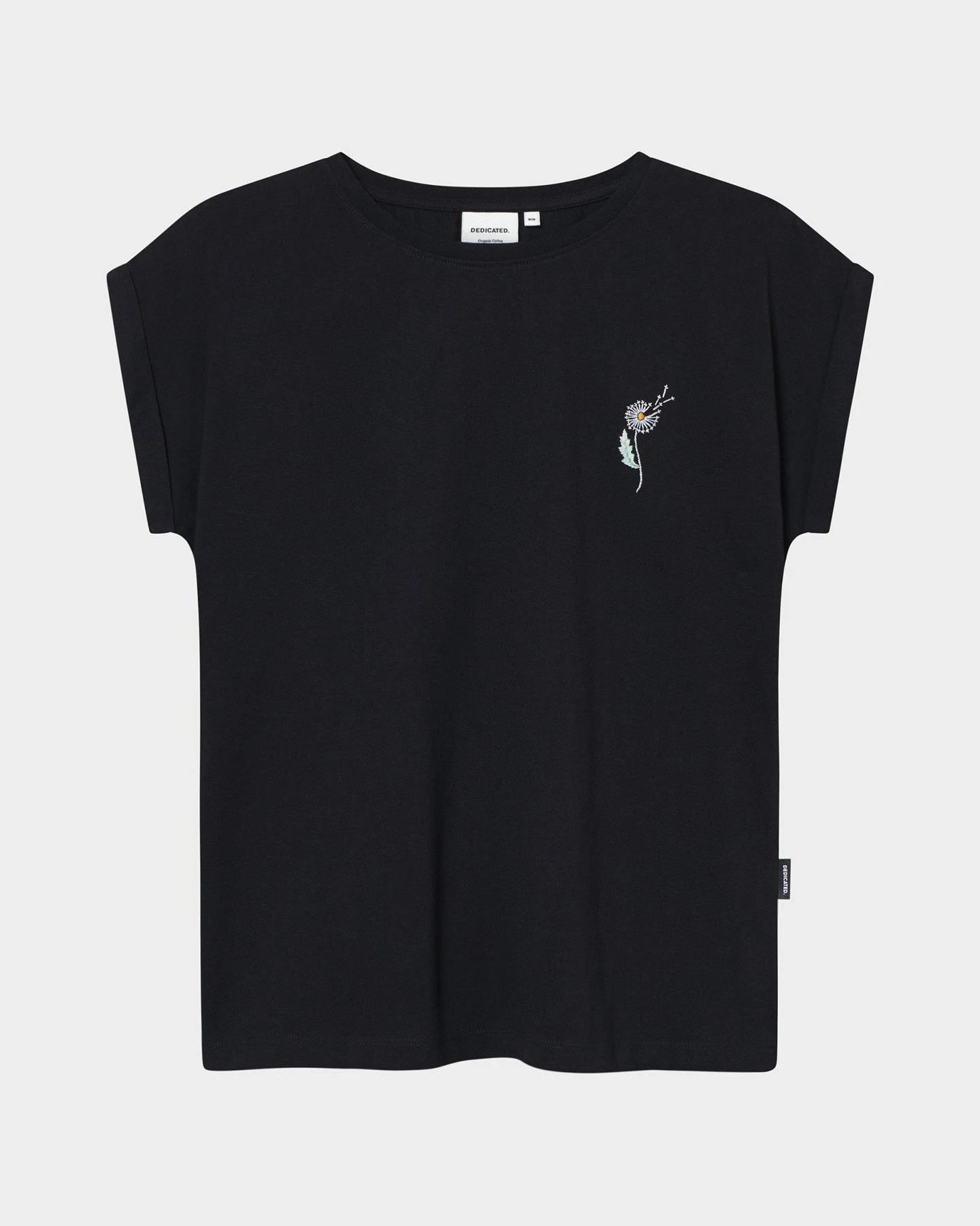 T-Shirt Visby Dandelion EMB Schwarz – Ansicht 4