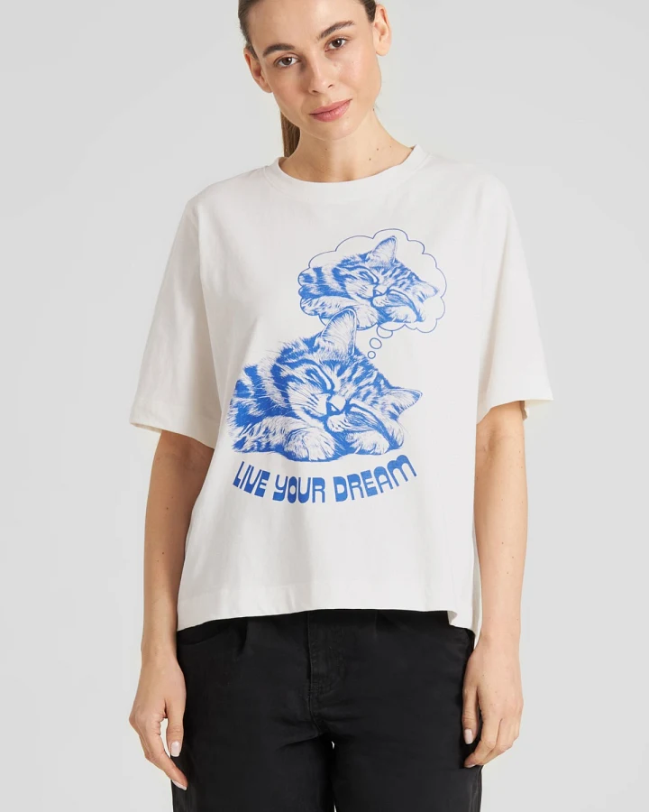 T-Shirt Vadstena Live Your Dream Off White