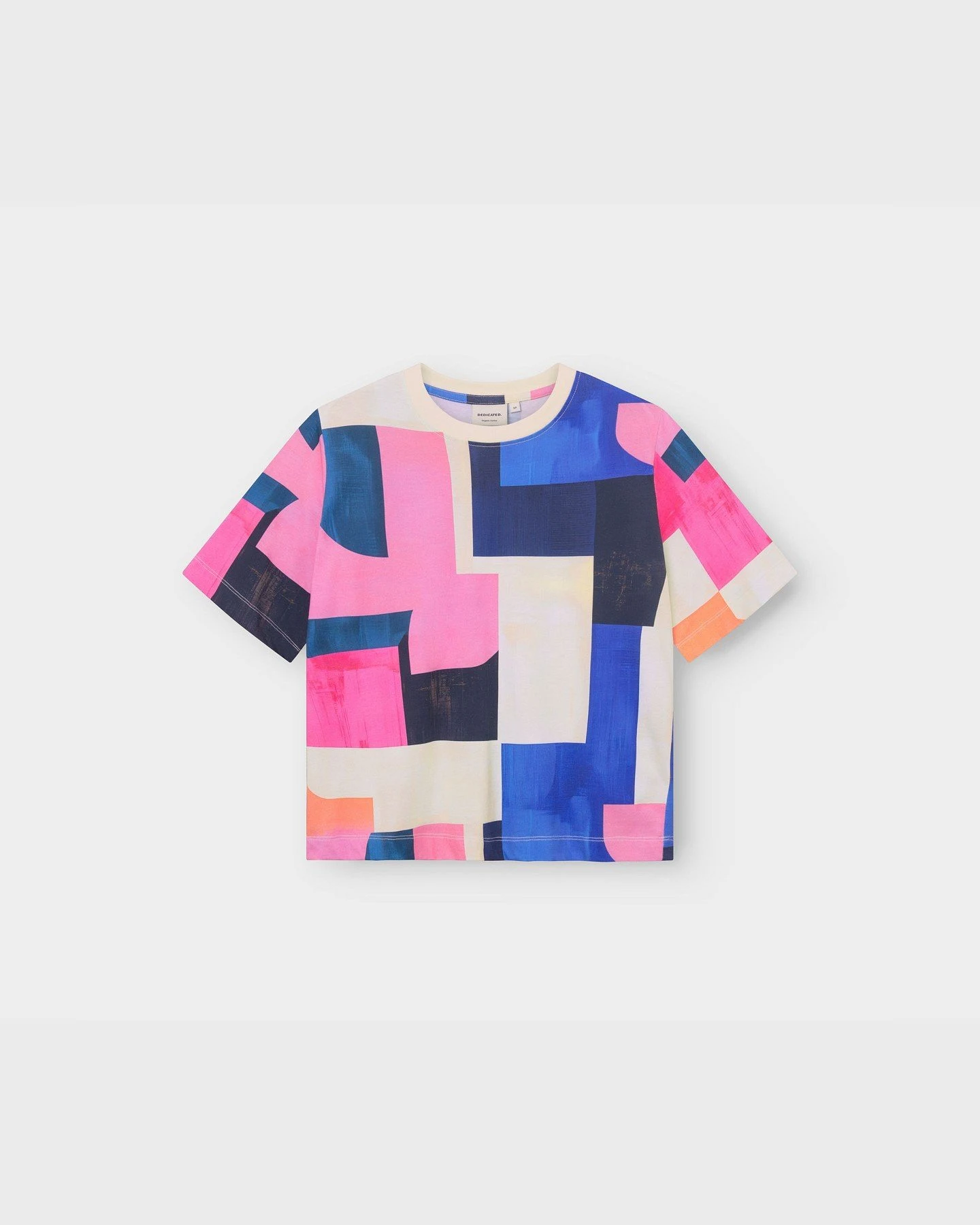 T-Shirt Vadstena Abstract Block Multi Color Rosa – Ansicht 2