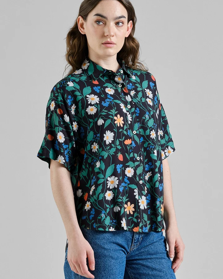 Bluse Alsvik Strawberry Field Black