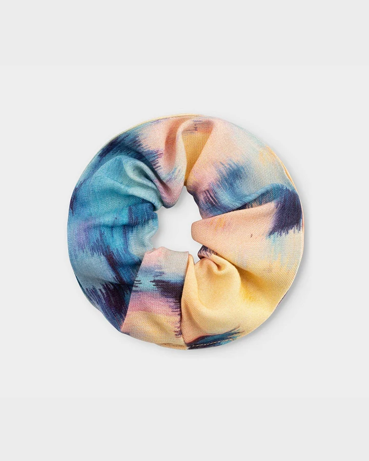 Scrunchie Ikat Field Multi Color Gelb
