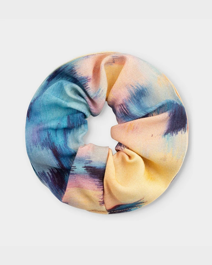 Scrunchie Ikat Field Multi Color Gelb