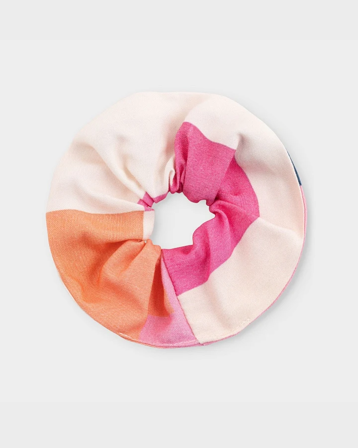 Scrunchie Abstract Block Multi Color Rosa