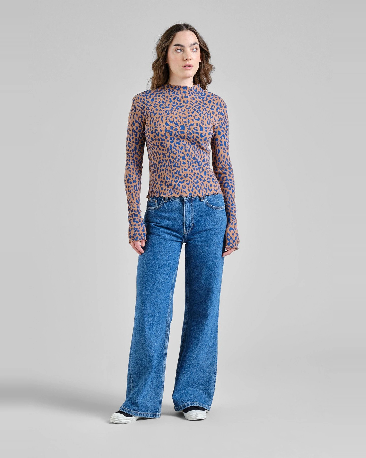Longsleeve Ryd Rib Leopard Light Brown – Ansicht 4
