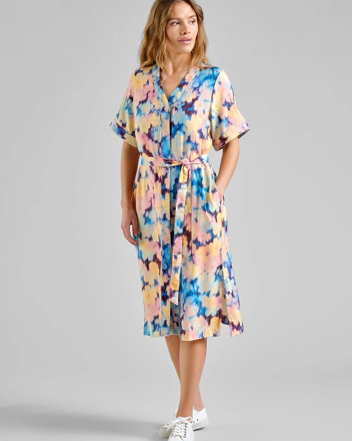 Kleid Kallvik Ikat Field Multi Color Gelb