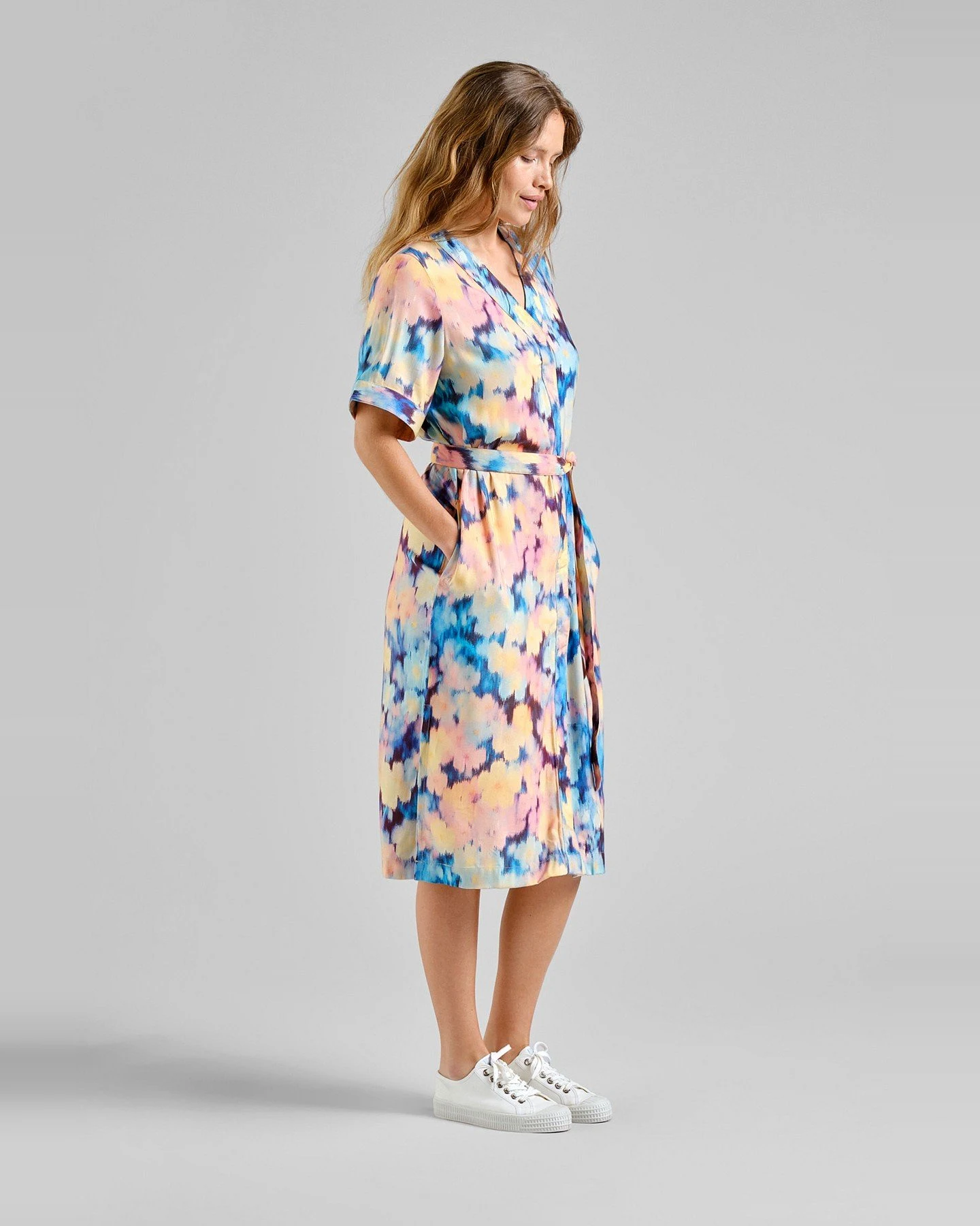 Kleid Kallvik Ikat Field Multi Color Gelb – Ansicht 2