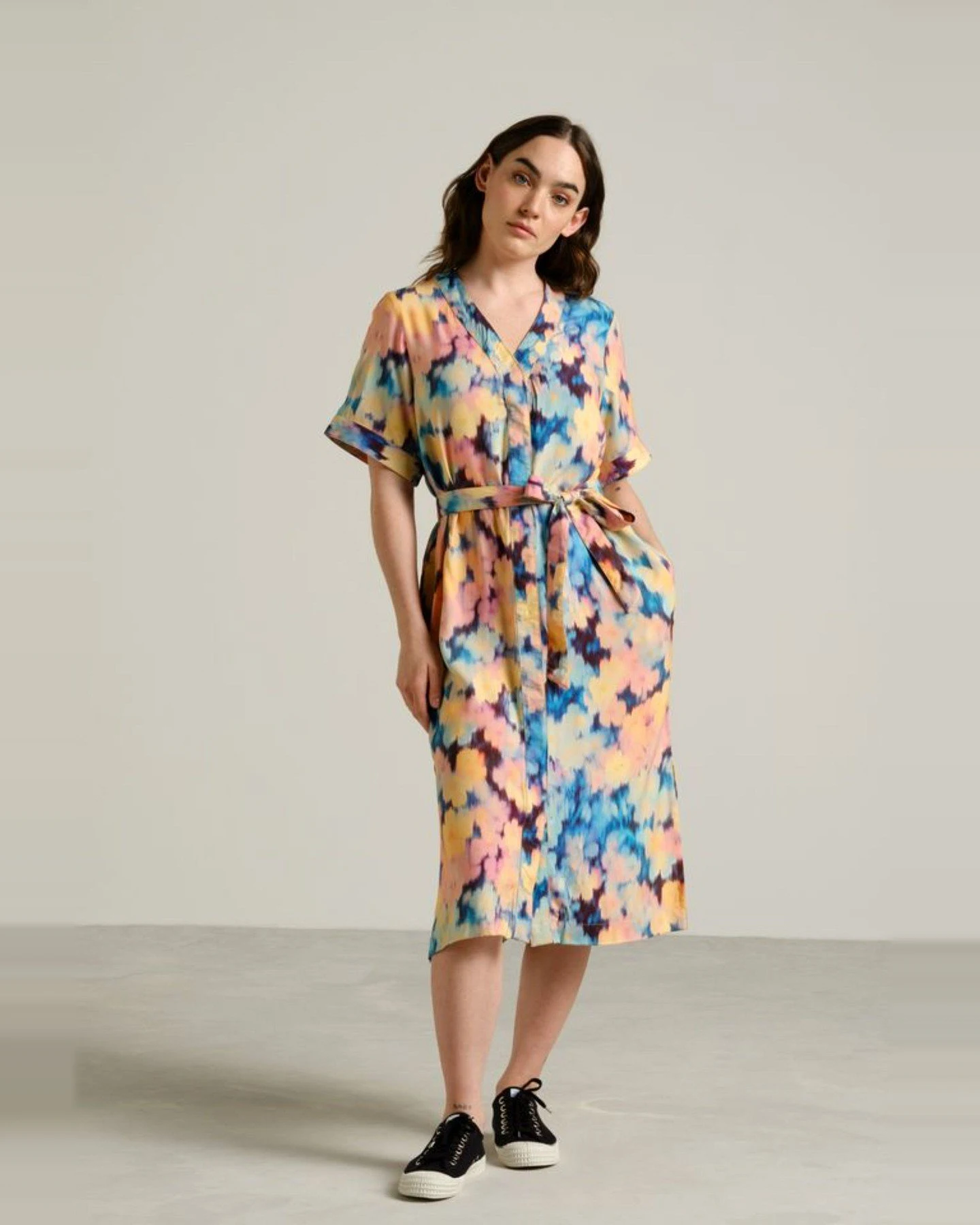 Kleid Kallvik Ikat Field Multi Color Gelb – Ansicht 4