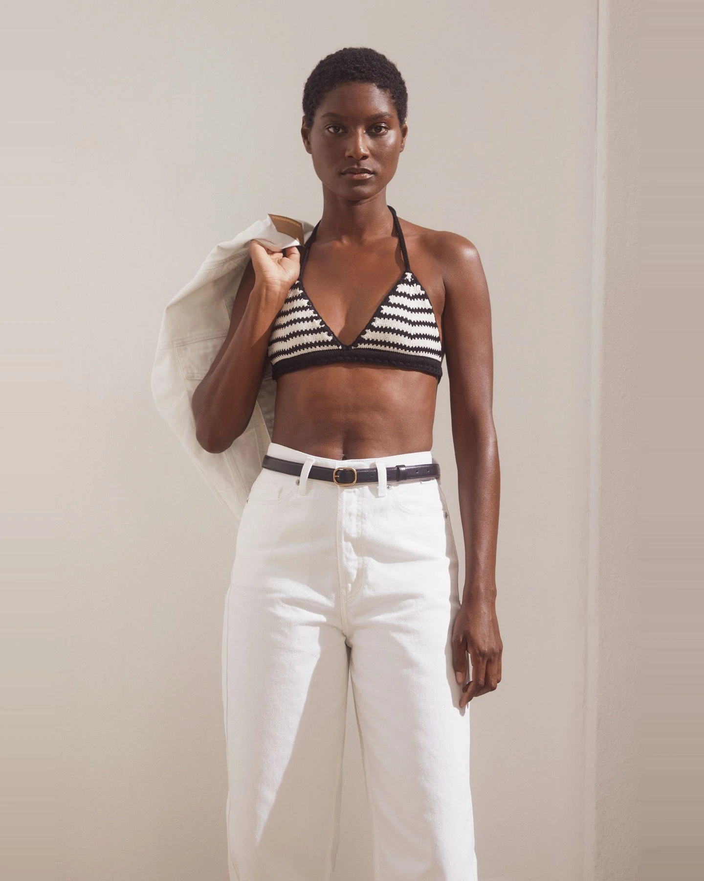 Stricktop Stripe Bikini Schwarz – Ansicht 5