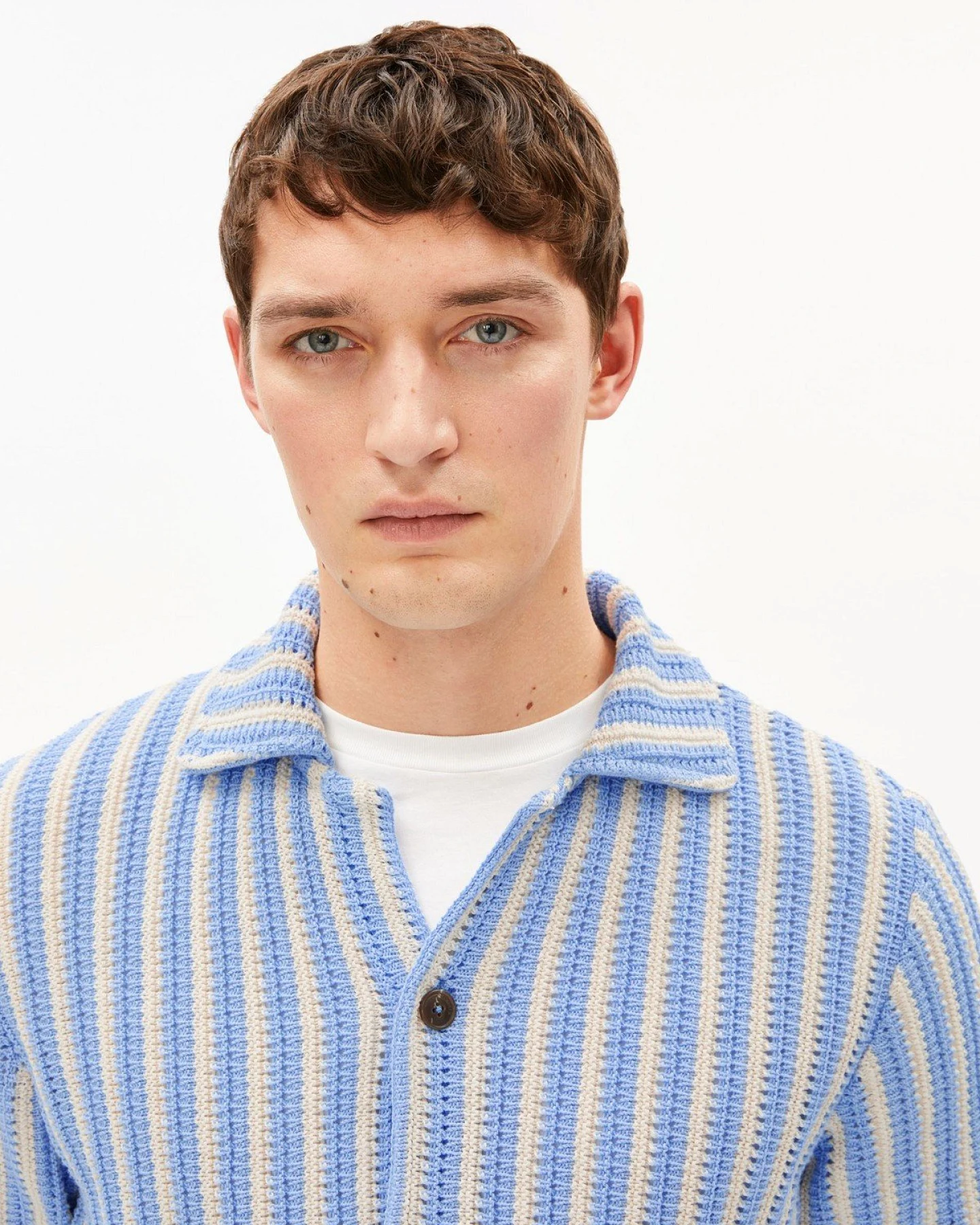 Hemd Knit Striped Blau – Ansicht 3