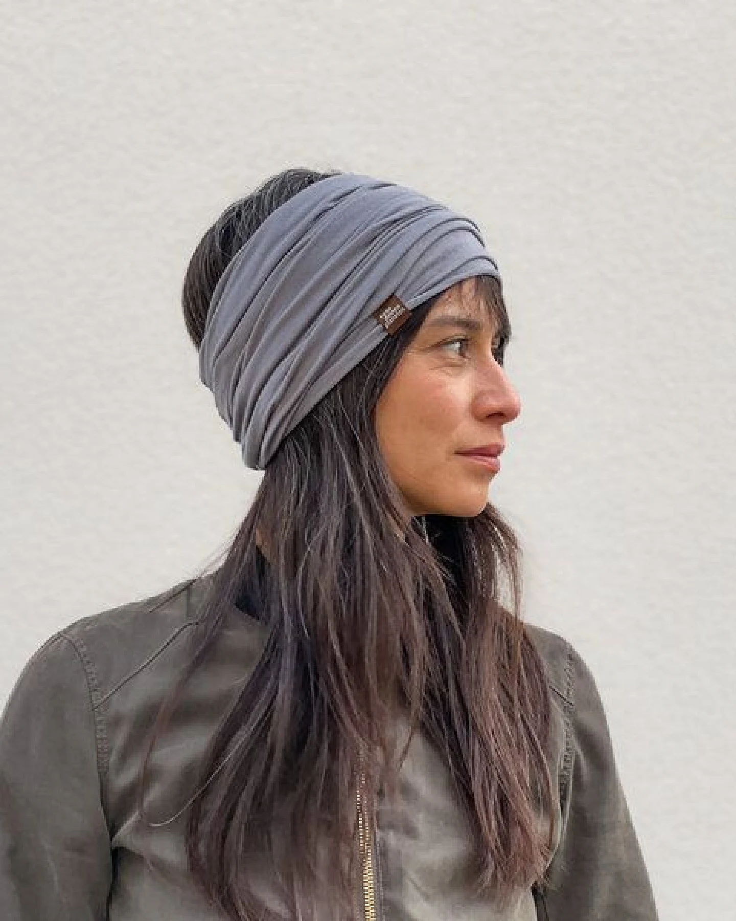 Liebe Deinen Planeten Multi Loop vegane Naturfaser in 3 Größen, viele Farben für Damen und Herren, Multifunktions Schlauchschal aus Modal Jersey TencelTM – Ansicht 4