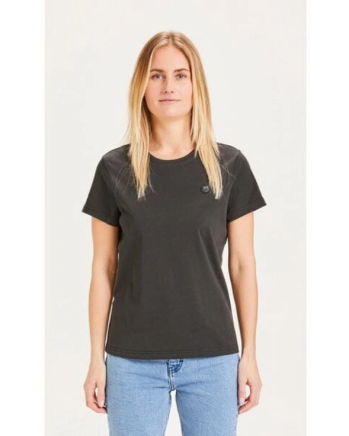 KnowledgeCotton Apparel T-Shirt ROSA mit Eulen-Badge