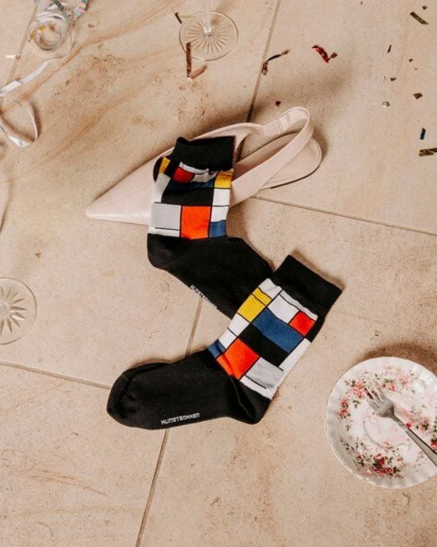 KUNSTSOKKEN Kunst Socken Set - Nahtlose Bunte Socken aus Bio-Baumwolle Mix - Witzige Socken Lustige Socken Verrückte Socken – Ansicht 4